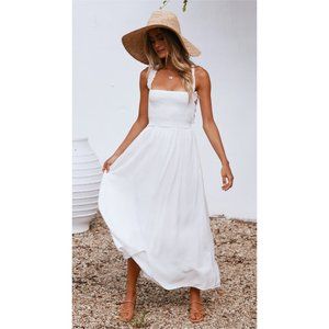 NWT Billy J Day Dream White Maxi Dress